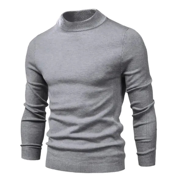 Mid Neck And Slim Trim Sweater