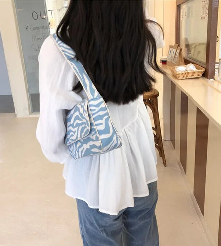 Zebra Pattern Shoulder Bag