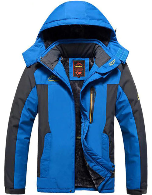 Load image into Gallery viewer, Men's Army Green Waterproof Winter Parka
