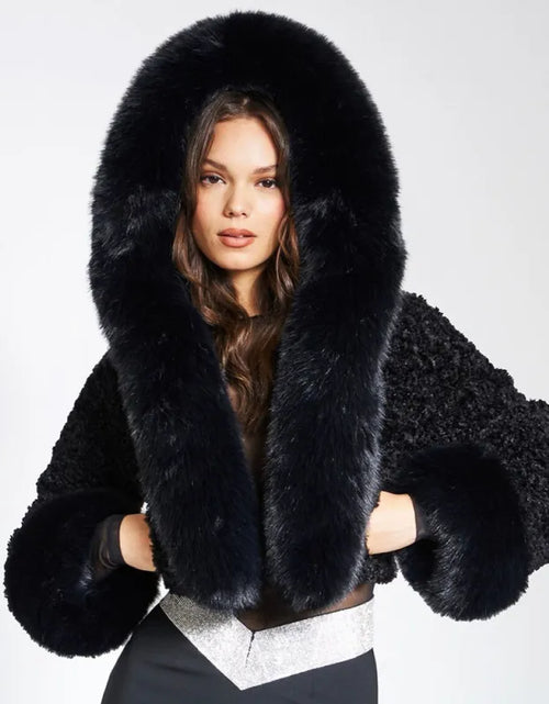 Load image into Gallery viewer, Women&#39;s New Fall Winter Hooded Fur Collar Coat
