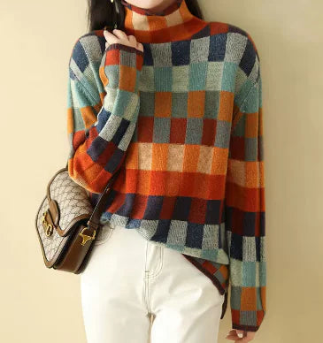 Load image into Gallery viewer, Checkerboard Wool Sweater
