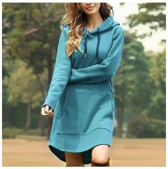 Solid Color Long Sleeve Hoodie