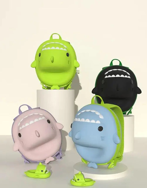 Load image into Gallery viewer, 3D Shark Toddler Kindergarten School Bags
