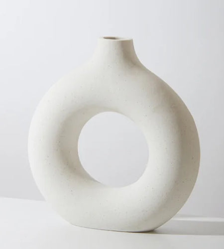Ceramic Donut Flower Vase