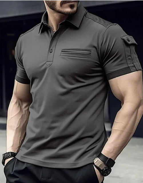 Load image into Gallery viewer, Men&#39;s Muscle Exercise Polo Shirt
