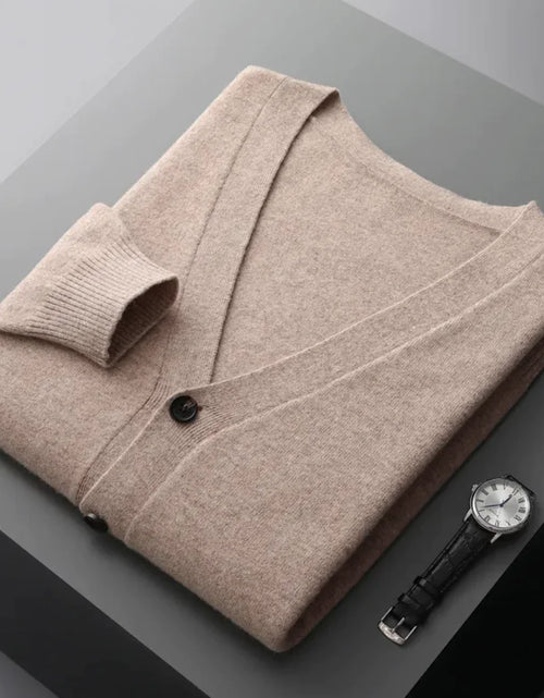 Load image into Gallery viewer, Men's Casual V-Neck Wool Cardigan
