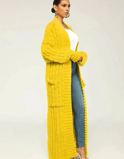 Load image into Gallery viewer, Drop Shoulder Maxi Sweater Cardigan
