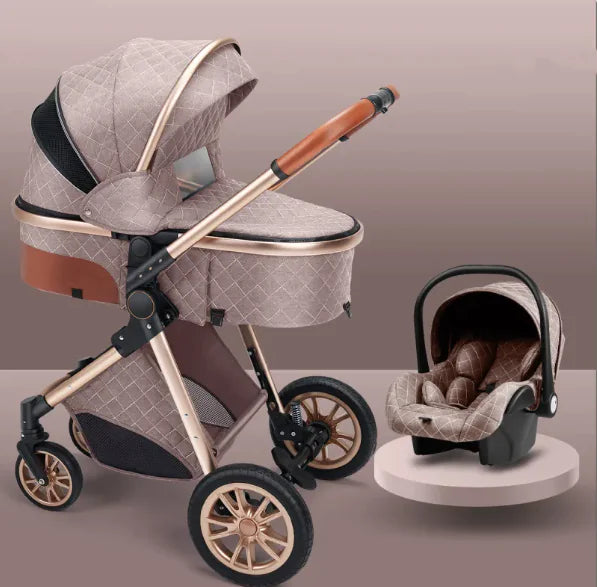 Stylish High View Stroller Lightweight Folding