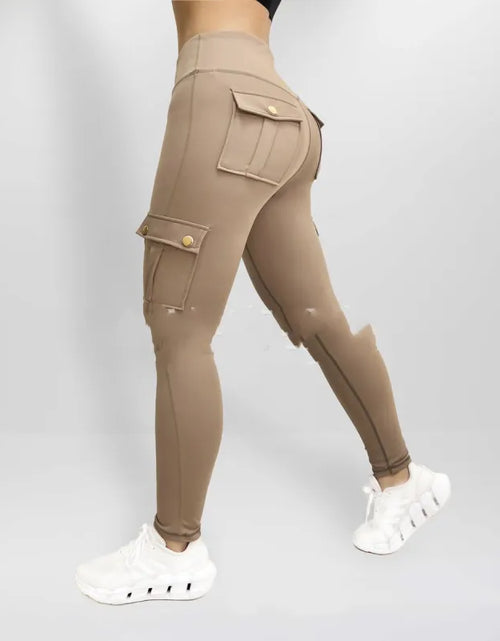 Load image into Gallery viewer, Workwear With Pocket Fitness Pants For Women High Elastic Tight
