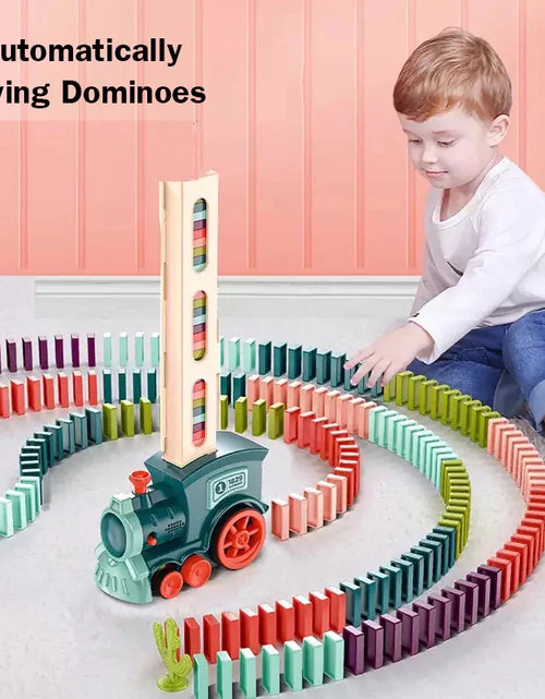 Load image into Gallery viewer, Kids Electric Domino Train Car Set
