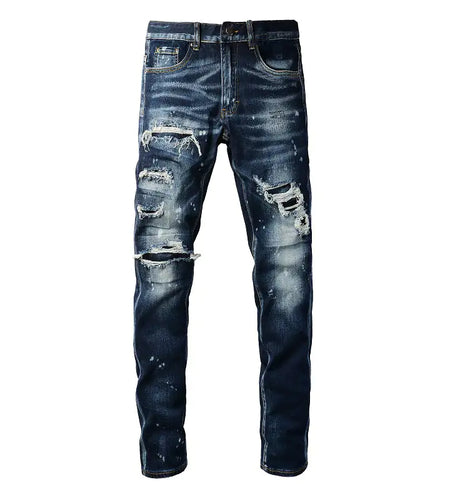 Men's Slim Hole Denim Jeans