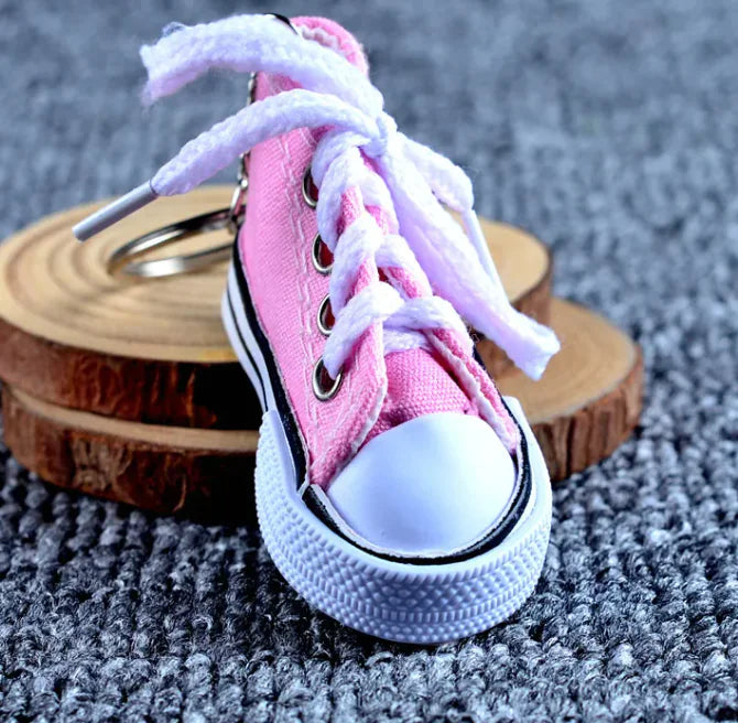 Mini Canvas Shoe Keychain