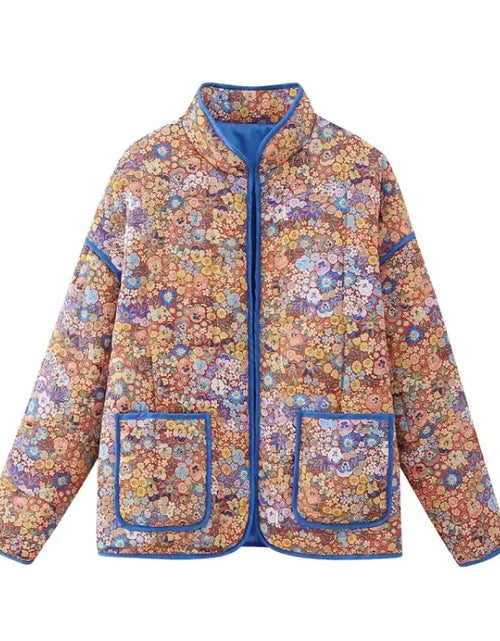 Load image into Gallery viewer, Flower Thin Pocket Decorative Cardigan Cotton Jacket
