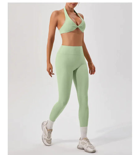 Nude Feel Breathable Halter Beauty Back Yoga Bra – Tight Fitness Top