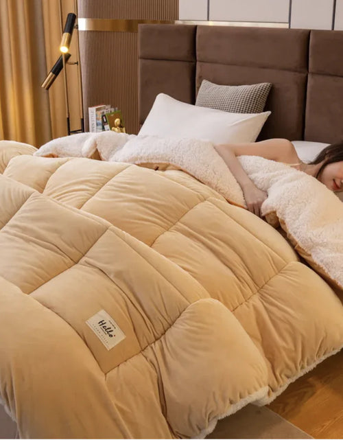 Load image into Gallery viewer, Thickened Milk Fiber Velvet Duvet Insert – Double-Sided Warm Quilt
