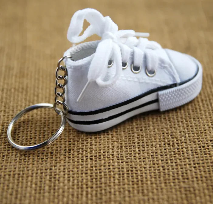 Mini Canvas Shoe Keychain