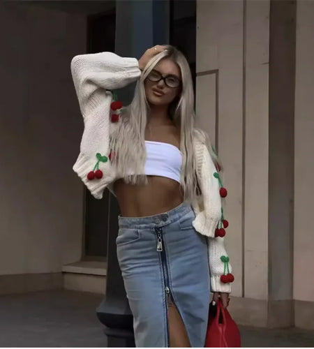 Cozy Long Sleeve Cardigan Sweater for Autumn & Winter