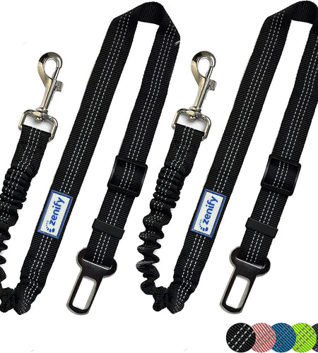 2 Pack Adjustable Car Dog Harness