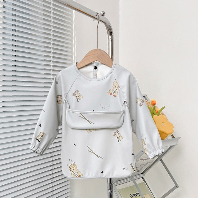 Cute Baby Bibs Toddler Long Sleeve Apron