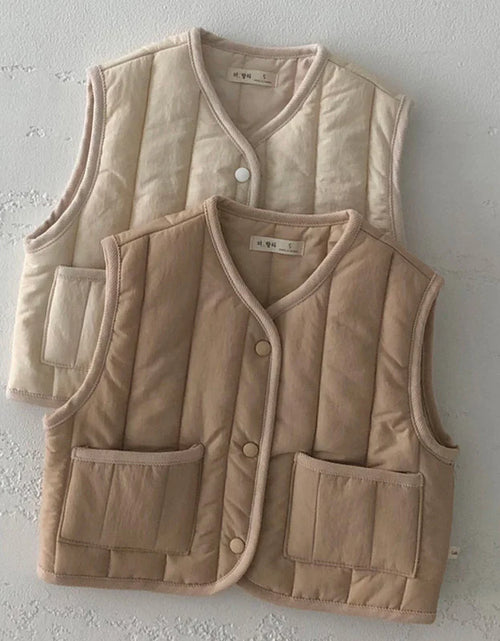 Load image into Gallery viewer, Kids&#39; Warm Autumn/Winter Vest - Solid Color Jacket
