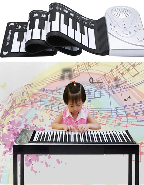 Load image into Gallery viewer, Portable 49-Key Flexible Silicone Roll Up Piano
