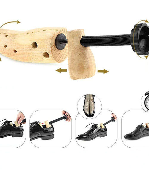 Load image into Gallery viewer, 2-Way Wooden Adjustable Shoe Stretcher Expander Men Women Boot Size US 5-13
