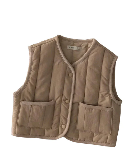 Load image into Gallery viewer, Kids&#39; Warm Autumn/Winter Vest - Solid Color Jacket
