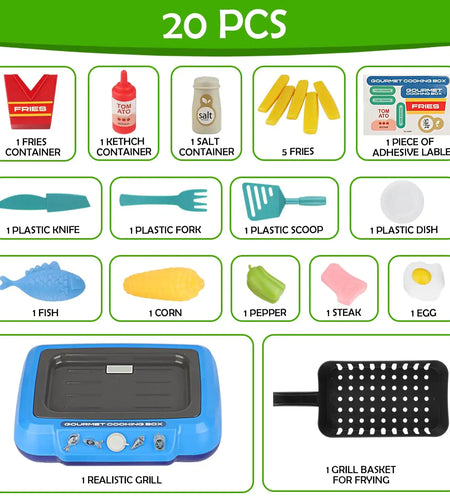 Pretend Play Gourmet Cooking Box for Kids