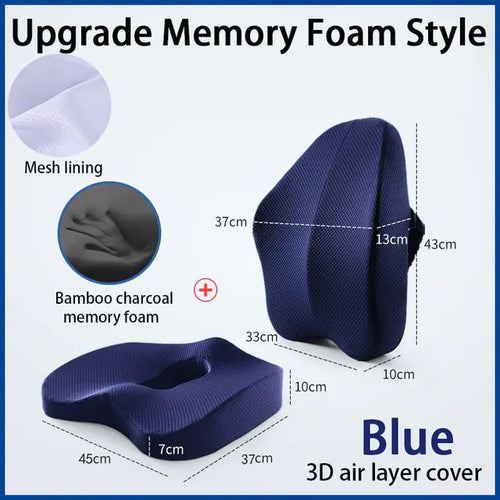 Load image into Gallery viewer, Memory Foam Seat Cushion and Orthopedic Pillow
