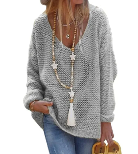 Cozy V-Neck Knit Sweater