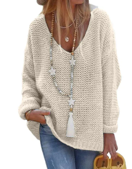 Load image into Gallery viewer, Cozy V-Neck Knit Sweater
