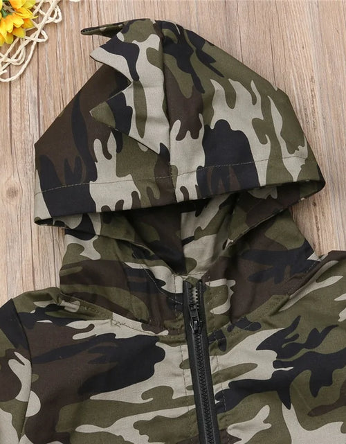 Load image into Gallery viewer, Camouflage Dinosaur Hooded Jacket for Boys
