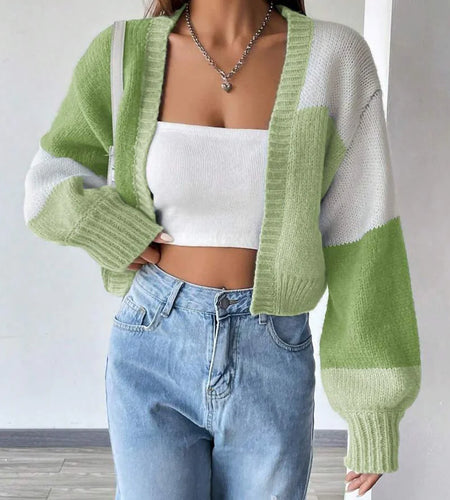 Striped Long Sleeve Cardigan Sweater