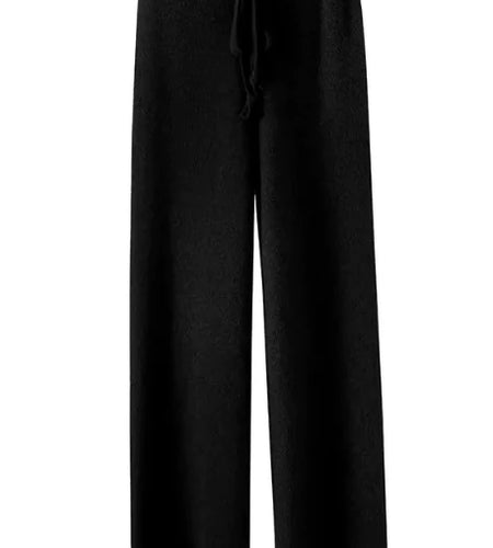 Cozy Drape Women's Knit Wide-Leg Pants
