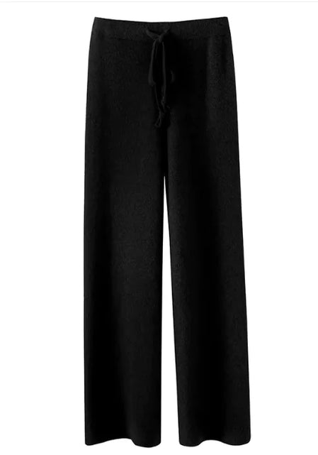 Load image into Gallery viewer, Cozy Drape Women&#39;s Knit Wide-Leg Pants
