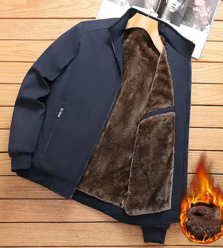 Fleece Lined Thickened Autumn Winter Jacket