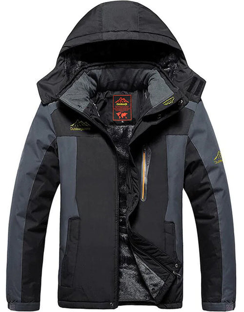 Load image into Gallery viewer, Men's Army Green Waterproof Winter Parka
