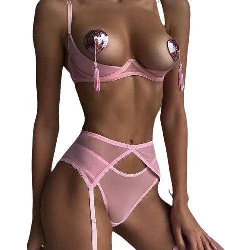 Women's Mesh Four-Piece Set