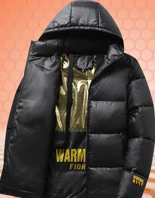 Load image into Gallery viewer, Men's Fashion Simple Cotton-padded Jacket Graphene Plus Size Coat Top
