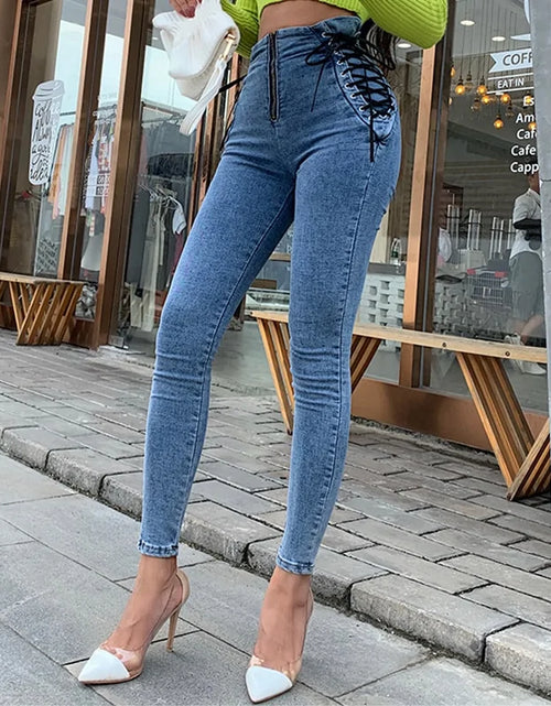 Load image into Gallery viewer, High Waist Jeans Women Trousers
