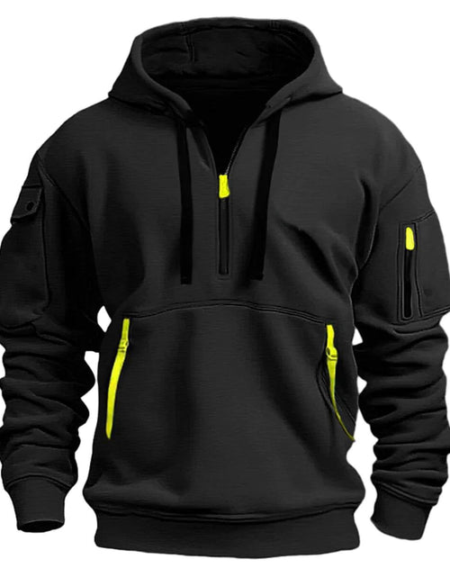 Load image into Gallery viewer, Cotton Dropped Shoulder Hooded Sweatshirt
