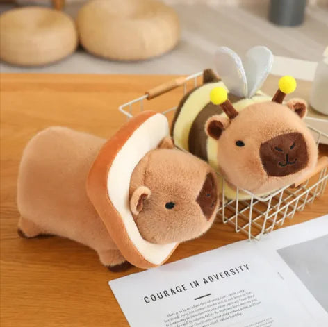 Load image into Gallery viewer, Toast Capybara Plush Doll - Bee Transformation Edition
