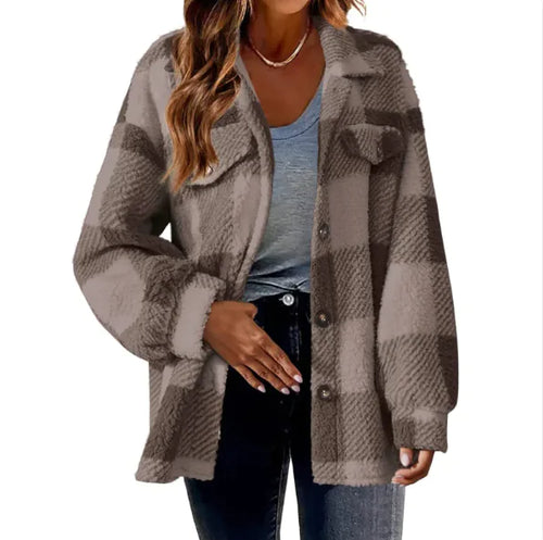 Load image into Gallery viewer, Chic Comfort Plaid Wool Jacket
