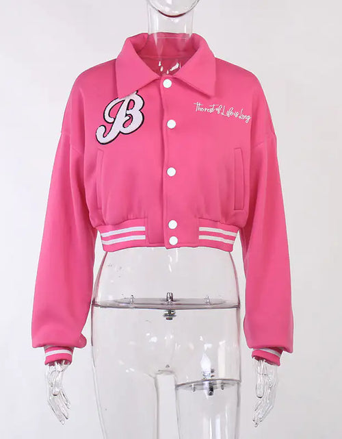 Load image into Gallery viewer, Embroidered Varsity Jacket: &quot;B&quot;
