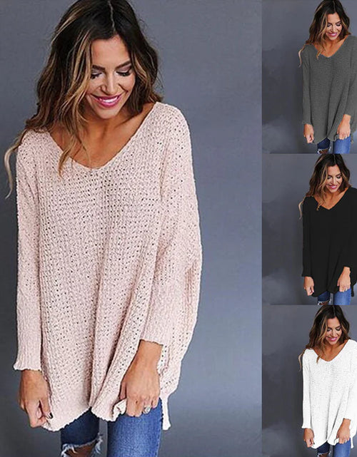 Load image into Gallery viewer, Winter V-neck Sweater Knitwear
