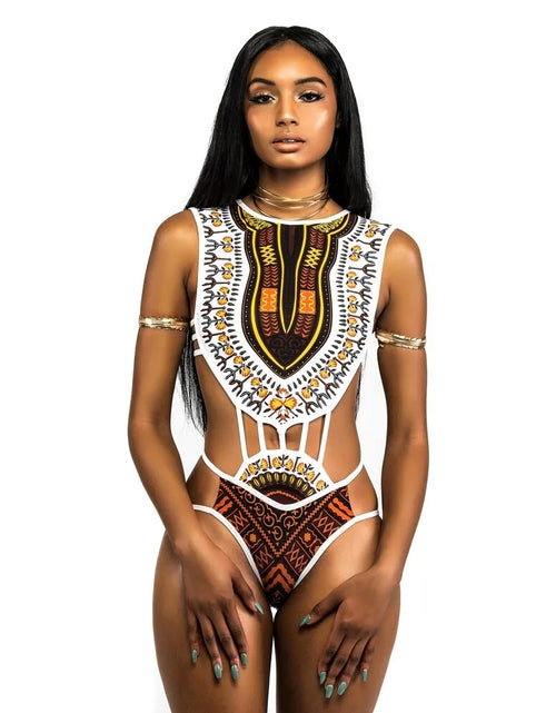 Load image into Gallery viewer, African Print One Piece Swimsuit
