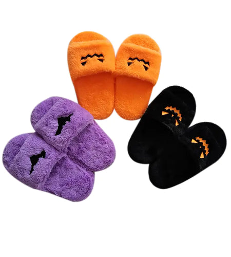 Women Plush Pumpkin Slippers
