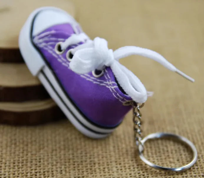 Mini Canvas Shoe Keychain