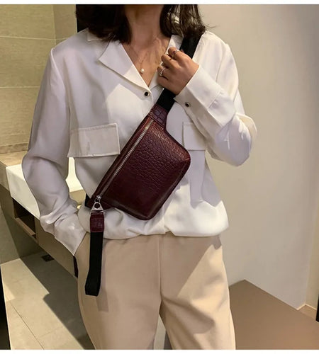 Multicolor Crocodile Messenger Bag