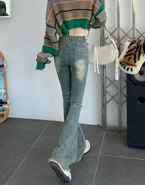 Load image into Gallery viewer, Flare Jeans Women Skinny High Waist Aesthetic Y2k
